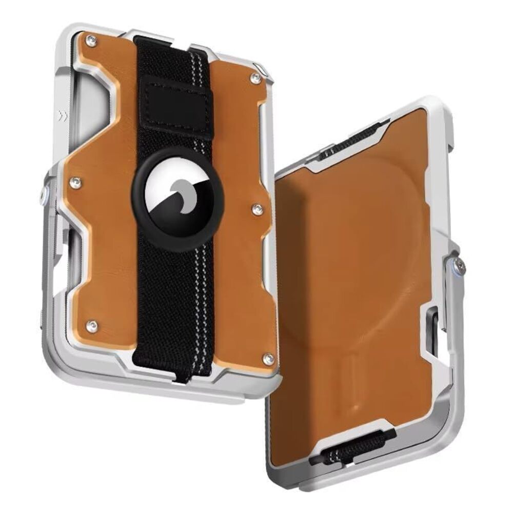 7373 Elegante billetera de bloqueo RFID de Metal Premium para hombres de